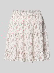 Ausgestellter Mini-Rock mit Allover-Muster Modell 'NYA' von Pieces - 34