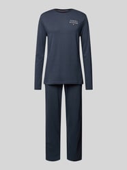 Pyjama mit geripptem Rundhalsausschnitt von Tommy Hilfiger Blau - 23