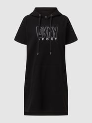 Sukienka z dzianiny dresowej z kamieniami stras  od DKNY PERFORMANCE Czarny - 41