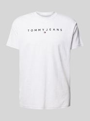 T-Shirt mit Label-Stitching von Tommy Jeans Grau - 38