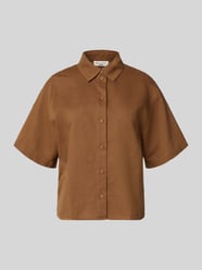 regular fit overhemdblouse van mix van katoen en linnen van Marc O'Polo DENIM - 3