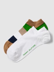Sneakersocken mit Logo-Stitching im 2er-Pack von Tommy Hilfiger Grün - 23