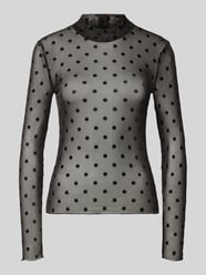 Slim Fit Langarmshirt mit Allover-Muster Modell 'JESHI' von PIECES - 47