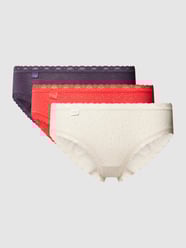 Slip mit Allover-Muster im 3er-Pack von Sloggi Rot - 34