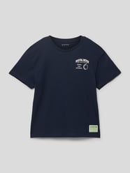 T-Shirt mit Statement-Print von Tom Tailor Blau - 47