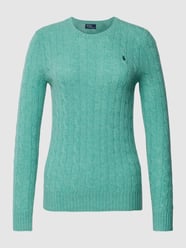 Strickpullover mit Zopfmuster Modell 'JULIANNA' von Polo Ralph Lauren Grün - 30