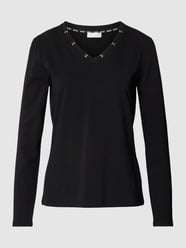 Longsleeve mit Label-Applikation von LIU JO SPORT Schwarz - 8