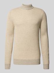 Gebreide pullover met ribboorden van Blend Beige - 38
