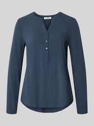 Bluzka o kroju regular fit z czystej wiskozy z dekoltem z lamówką od Christian Berg Woman - 41