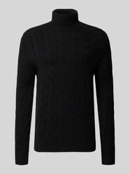 Slim Fit Strickpullover mit Zopfmuster von Christian Berg Men - 46