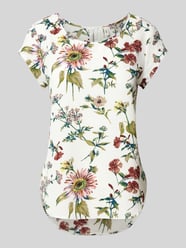 Blusenshirt mit floralem Muster Modell 'VIC' von Only Beige - 13