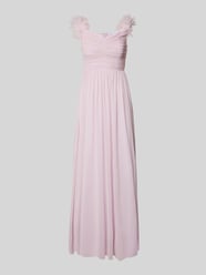 Abendkleid mit floralen Applikationen und Carmen-Ausschnitt von Lipsy - 38
