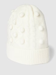 Czapka beanie z ozdobnymi aplikacjami model ‘IAHOLLY HAT’ od ICHI Biały - 42