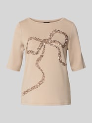 Relaxed fit T-shirt van viscosemix van s.Oliver BLACK LABEL Beige - 41