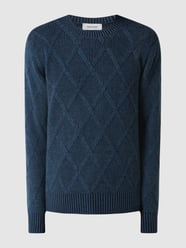 Sweter z kaszmirem od Gran Sasso Niebieski - 7