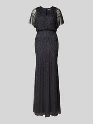 Abendkleid mit Perlenbesatz und V-Ausschnitt von Christian Berg Cocktail - 8
