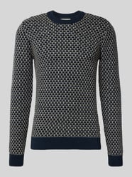 Sweter z dzianiny z okrągłym dekoltem model ‘DONG’ od Blend - 9