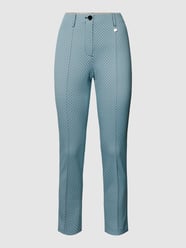 Broek met all-over motief van Marc Cain Blauw / turquoise - 22