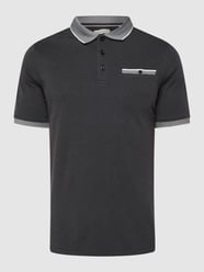 Poloshirt mit Brustleistentasche von bugatti Grau / Schwarz - 27