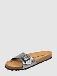 Slippers in laklook van Tamaris Grijs / zwart - 25