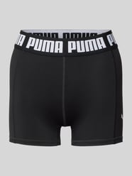 Skinny Fit Shorts mit Label-Bund von Puma Schwarz - 8