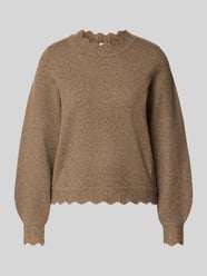 Strickpullover mit Zackenabschlüssen Modell 'VINIKOLINA' von VILA Beige - 24