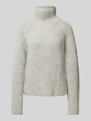 Gebreide pullover met opstaande kraag, model 'SARWEN' van Drykorn Grijs / zwart - 7