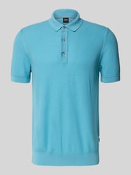 Regular fit gebreid poloshirt van een mix van lyocell en katoen, model 'LANNOTTI' van BOSS - 35