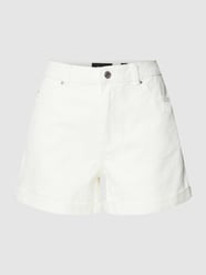 Korte jeans met vaste omslagen, model 'ZURI' van Vero Moda Wit - 15