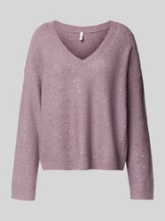 Regular fit gebreide pullover met pailletten, model 'ARIZONA' van Only Fuchsia - 24