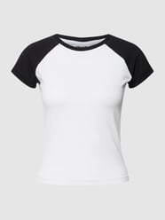 T-shirt met raglanmouwen, model 'Ladies' van URBAN CLASSICS Wit - 19