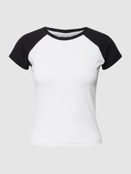 T-Shirt mit Raglanärmeln Modell 'Ladies' von URBAN CLASSICS Weiß - 35