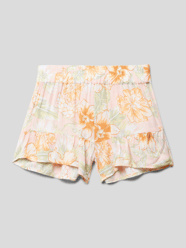 Korte broek van pure viscose in kreuklook van Rip Curl Oranje - 31