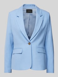 Shaped Fit Blazer aus Viskose-Mix mit 1-Knopf-Verschluss von s.Oliver BLACK LABEL Blau - 5