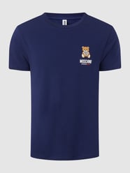 T-shirt ze streczem  od Moschino Swim + Underwear Niebieski - 5