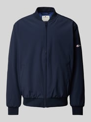 Bomberjacke mit Label-Print von CHAMPION Blau - 35