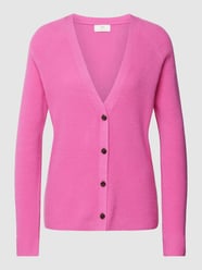 Strickjacke aus Kaschmir mit Rippenstruktur von Fynch-Hatton Rosa - 22