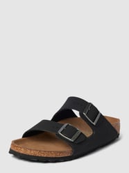 Sandalen mit Dornschließen in metallic Modell 'ARIZONA' von Birkenstock Schwarz - 15