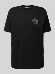 T-Shirt mit Label-Print von Karl Lagerfeld Schwarz - 4