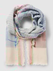 Schal aus Baumwolle mit Allover-Muster von Esprit Blau - 10
