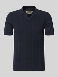 Polówka w dzianinowym wyglądzie, krój slim fit, model 'Baron' od Blend - 20