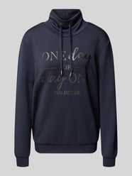 Sweatshirt met opstaande kraag en tunnelkoord, model 'BANU' van Soyaconcept - 3