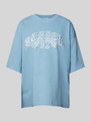 Oversized T-Shirt mit Label-Print von Review Schwarz - 30