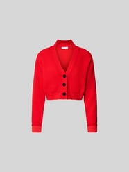 Strickjacke aus Schurwoll-Mix von Victoria Beckham Rot - 4