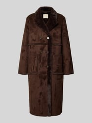 Lange jas in leerlook, model 'LAMSE' van FREE/QUENT - 41