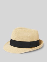 Strohhut in geflochtenem Design Modell 'TRILBY' von Müller Headwear Beige - 32