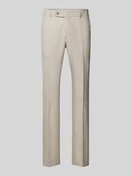 Slim Fit Anzughose mit Bügelfalten von ATELIER TORINO Beige - 44