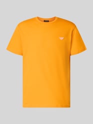 T-Shirt mit Logo-Patch und Rundhalsausschnitt von Emporio Armani Orange - 8