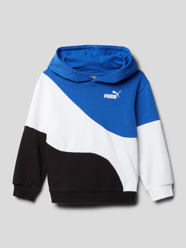 Hoodie mit Label-Print Modell 'POWER CAT' von Puma Blau / Türkis - 42