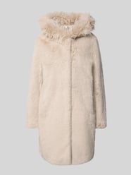 Regular Fit Mantel aus Kunstfell von Marc Cain Beige - 16